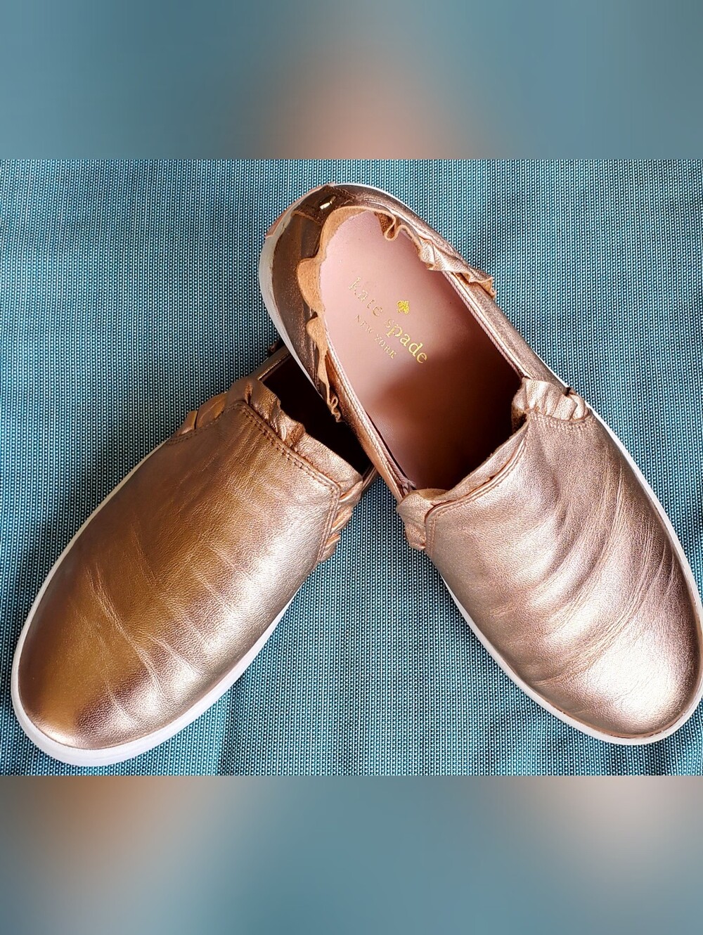 kate spade New York Rose Gold Slip-On Sneakers Size 9